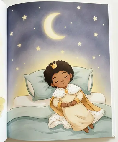 O jovem rei Salomão dorme tranquilamente sob um céu estrelado.